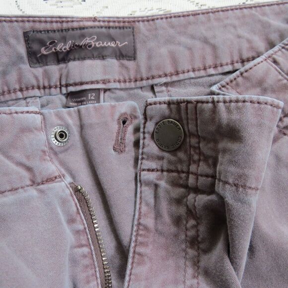 Eddie Bauer Women's Mid rise ankle pants  Dusty Chocolate Brown  size 12 - Picture 7 of 10